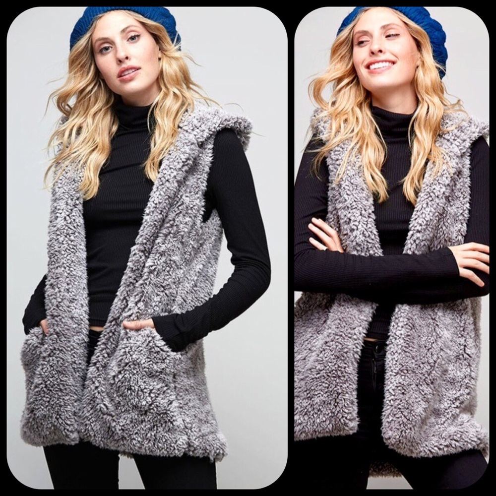 Cozy Hooded Sherpa Vest